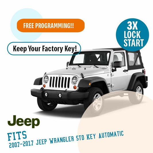 Remote Start System for 2007-2017 Jeep Wrangler Std. Key Automatic