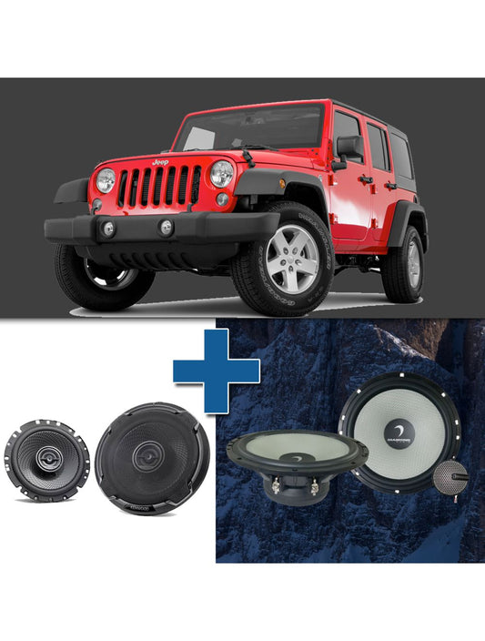 Car Speaker Size Replacement fits 2007-2017 for Jeep Wrangler (not amplified)