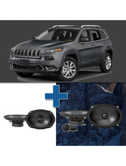 Car Speaker Size Replacement fits 2014-2018 for Jeep Cherokee (not amplified)