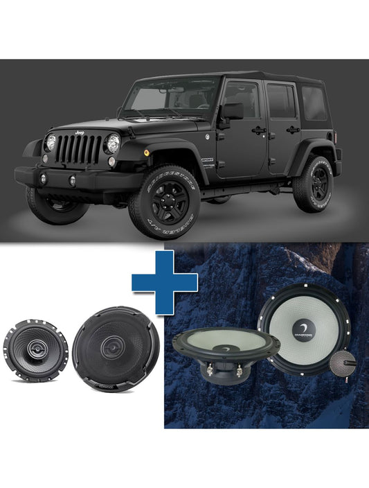 Car Speaker Size Replacement fits 2018 for Jeep Wrangler JK (not amplified)