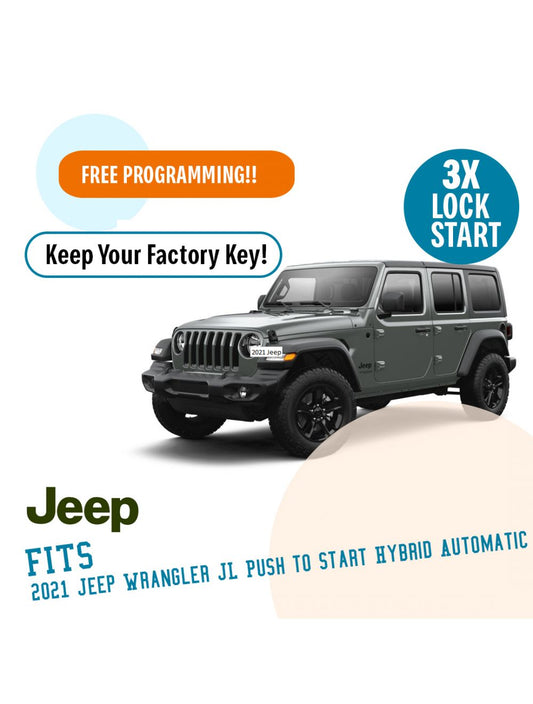 Plug N Play Remote Start System for 2021 Jeep Wrangler JL Push-to-Start Plug-in Hybrid Automatic