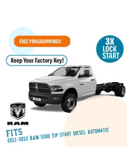 Plug N Play Remote Start System for 2011-2012 RAM 5500 Tip-Start Diesel Automatic