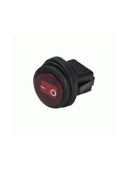 Heise HE-RRS Illuminated Red Round Rocker Switch - 5 Pack
