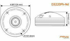 2 x PRV Audio D3220Ph-Nd Pro Audio Phenolic Neodymium Compression Driver 220W