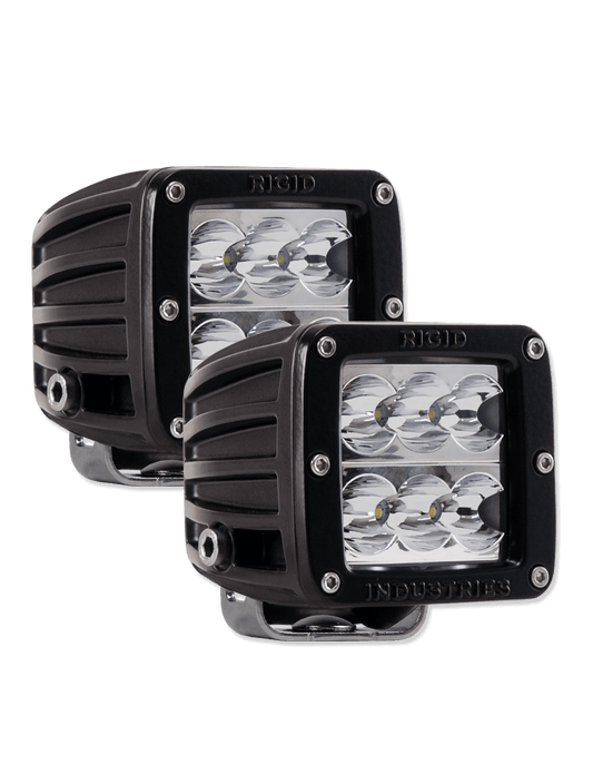Rigid RIG50213 D2-Series Dually Wide Lights - Red (Pair)