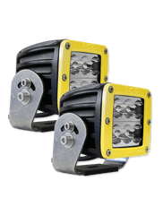 Rigid RIG53211 Dually HD Series Cube Wide Lights - Yellow (Pair)
