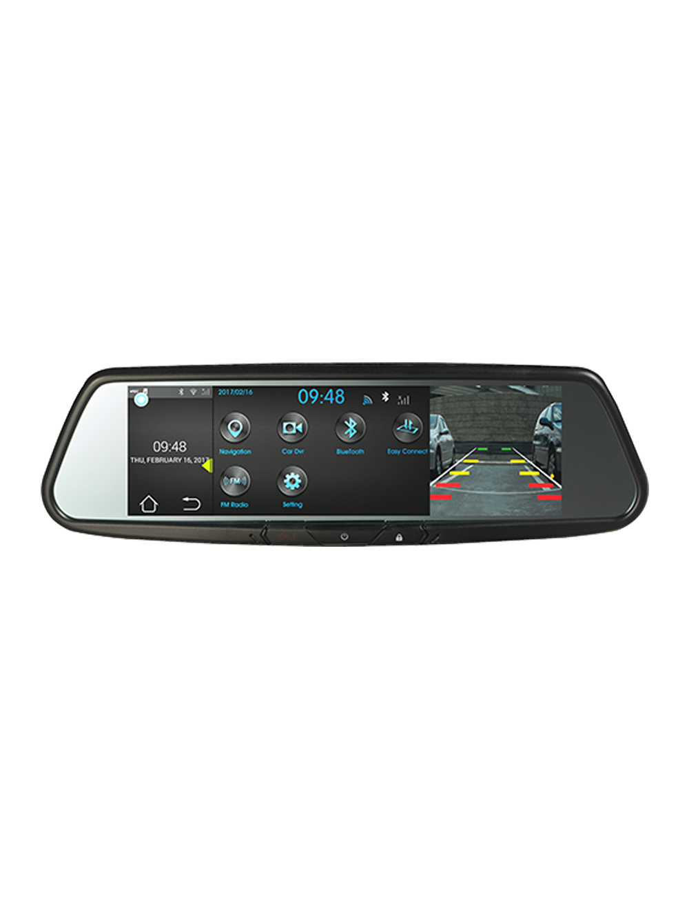 Audiovox RVM740SM 7.8" Android Based Smart Touch-Free Bluetooth Rearview Mirror DVR