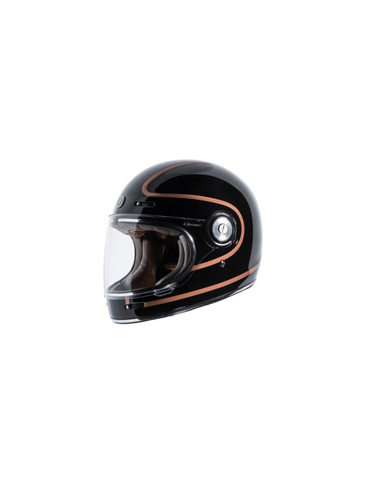 TORC T105COP24 T-1 Retro Full Face Helmet [Copper Pin Graphic] (Large)