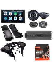 Alpine ILX-W650 w/ Sound system for Harley Davidson (Speakers x Amp x Dash kit x Speaker Saddlebag Lid)