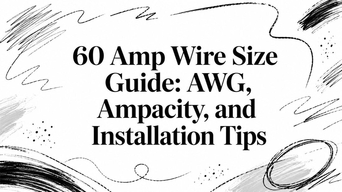 60 Amp Wire Size Guide: AWG, Ampacity, and Installation Tips