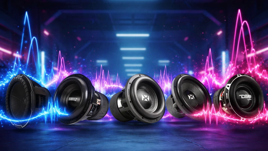 Picture of few car subwoofers