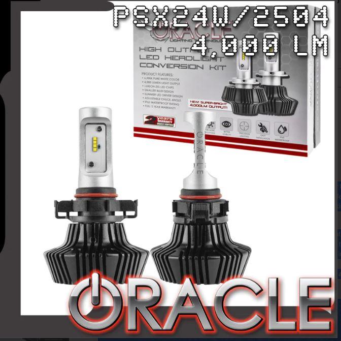 Oracle Lighting 5245-001 - PSX24W/2504 4,000+ Lumen LED Bulb Conversion Kit (Fog Light) -