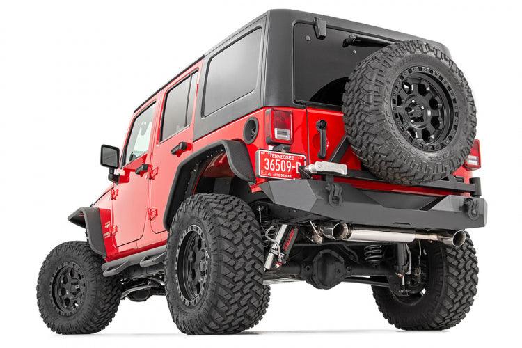 Rough Country 10594A Rear Bumper Rock Crawler | Tire Carrier | Jeep Wrangler JK/Wrangler Unlimited (07-18)