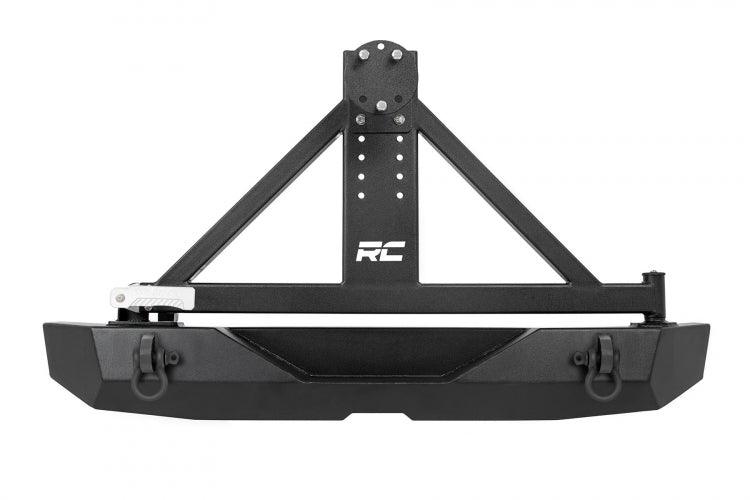 Rough Country 10594A Rear Bumper Rock Crawler | Tire Carrier | Jeep Wrangler JK/Wrangler Unlimited (07-18)