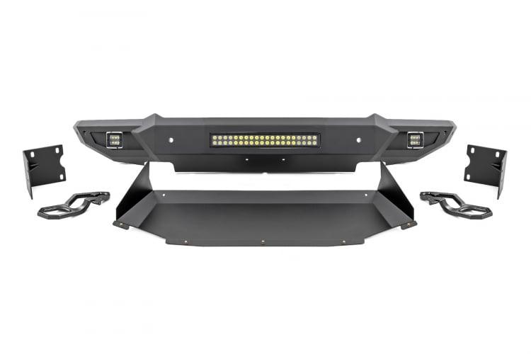 Rough Country 10808ATH High Clearance Front Bumper LED Lights & Skid Plate | Ram 1500 (19-24)