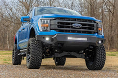 Rough Country 10809A High Clearance Front Bumper LED Lights & Skid Plate | Ford F-150 (21-24)