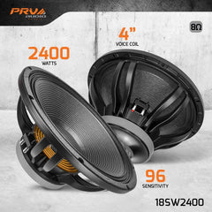 PRV Audio 18SW2400 18" Subwoofer Loudspeaker