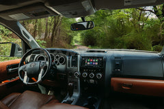 Picture of interior of a Toyota Sequoia with an Apple CarPlay radio 
