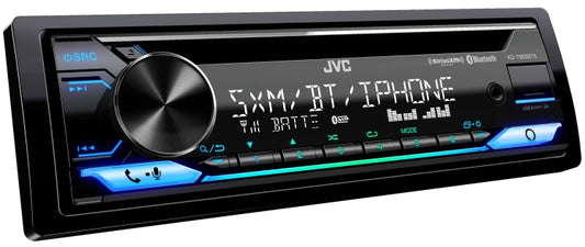 JVC KD-T920BTS 1-DIN CD/DM Receiver featuring Bluetooth, USB, SiriusXM, Amazon Alexa, 13-Band EQ with Detachable Faceplate and JVC Remote App Compatibility