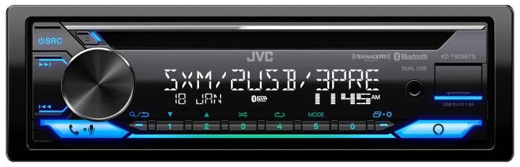 JVC KD-T925BTS CD Receiver featuring Bluetooth® / Front & Rear Dual USB / SiriusXM / Amazon Alexa / 13-Band EQ / Variable-Color Illumination /JVC Remote App Compatibility