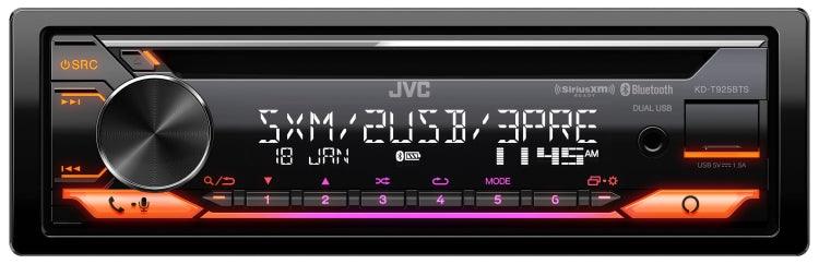 JVC KD-T925BTS CD Receiver featuring Bluetooth® / Front & Rear Dual USB / SiriusXM / Amazon Alexa / 13-Band EQ / Variable-Color Illumination /JVC Remote App Compatibility