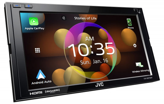 JVC KW-M875BW 6.8" Short Chassis Multimedia Receiver w/Wireless Apple Carplay & Android Auto