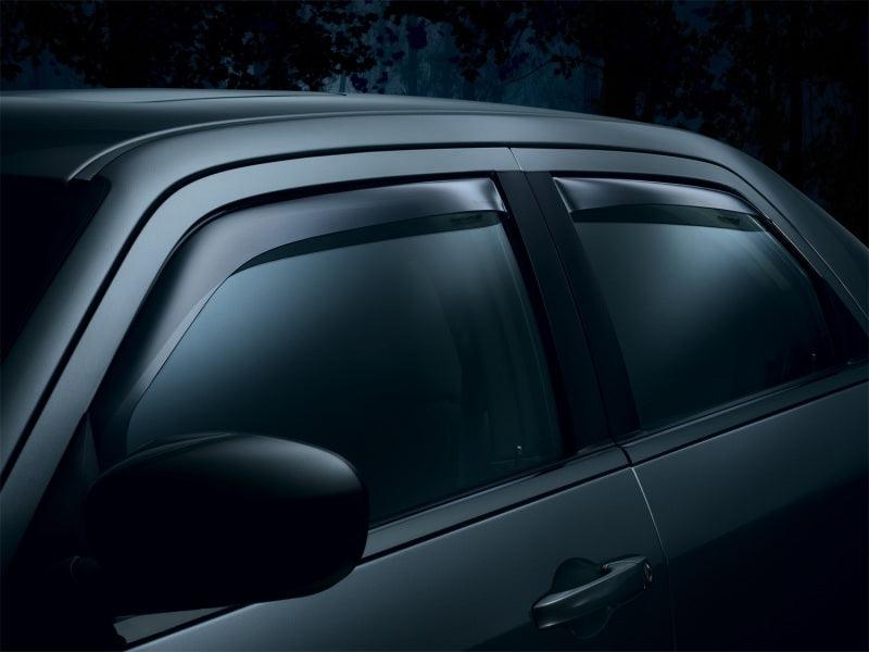 WeatherTech 82500 09-13 Audi A4/S4/RS4 Sedan Chrome Front and Rear Side Window Deflectors - Dark Smoke