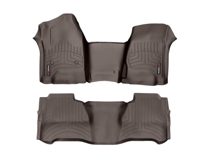 WeatherTech 471012-1-2 2017+ Ford F-250/F-350/F-450/F-550 Crew Cab Front and Rear FloorLiner - Cocoa