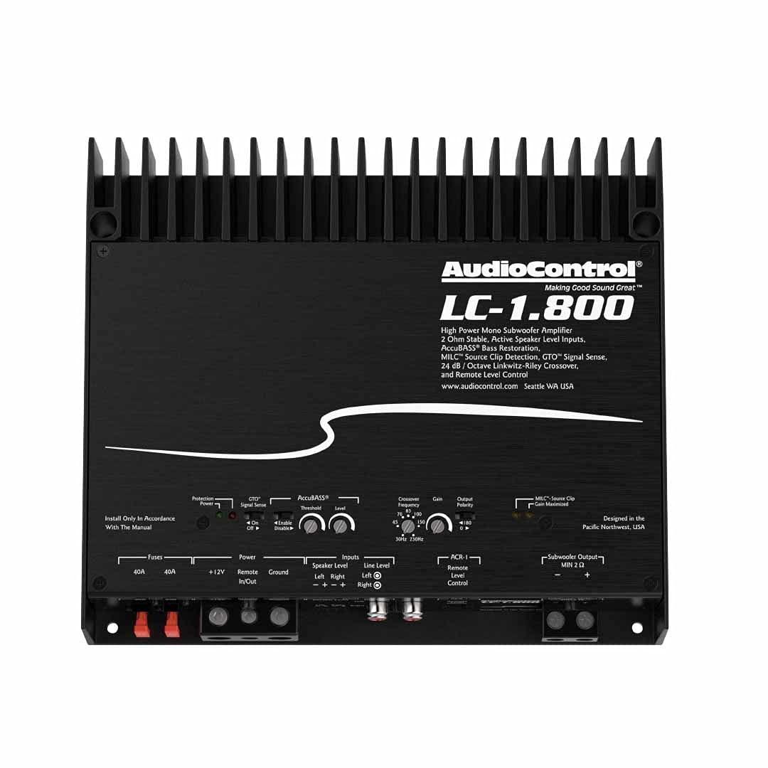 AudioControl LC-1.800 Mono subwoofer amplifier — 800 watts RMS at 2 ohms