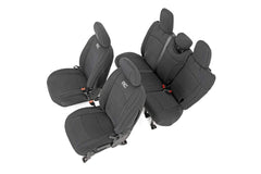Rough Country Neoprene Seat Covers (fits) 2018-2024 Jeep Wrangler JL 4DR 1st/2nd Row | Water Resistant | 91010 , Black