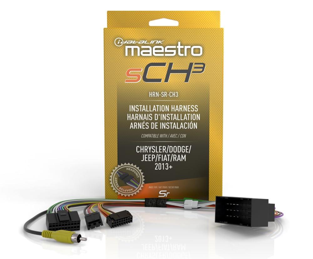 Idatalink Maestro HRN-SR-CH3 T-Harness for Select Chrysler, Dodge, Jeep, RAM Vehicles 2013+, Replace Factory Radio While retaining Steering Wheel Controls & use of amp (ADS-MSR Module Also Required)