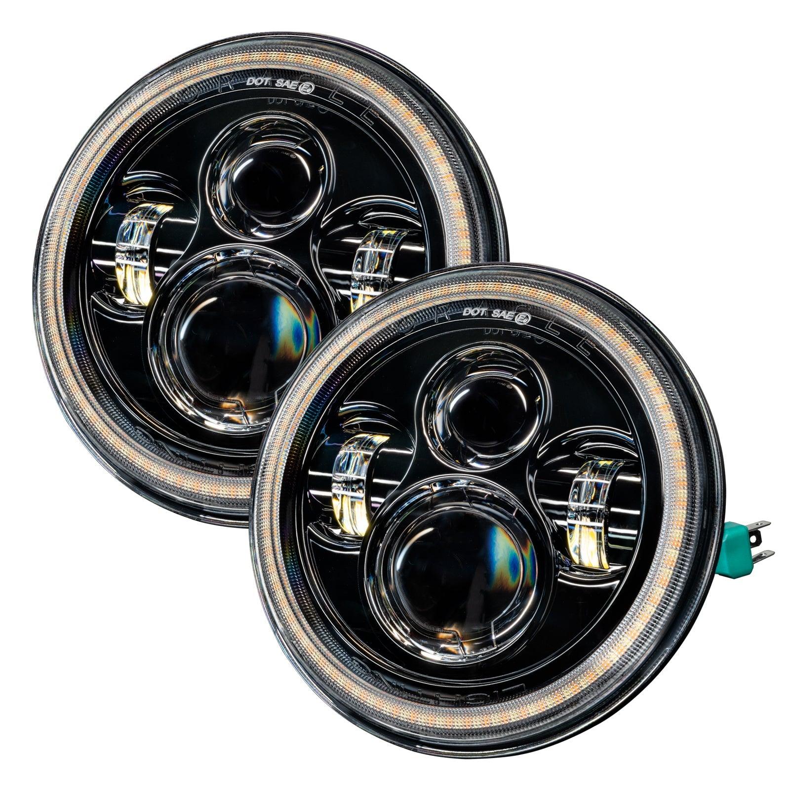 Oracle Lighting 5769-123 - 2007-2018 Jeep Wrangler JK Switchback LED Halo Headlights- DRL and Turn Signal -