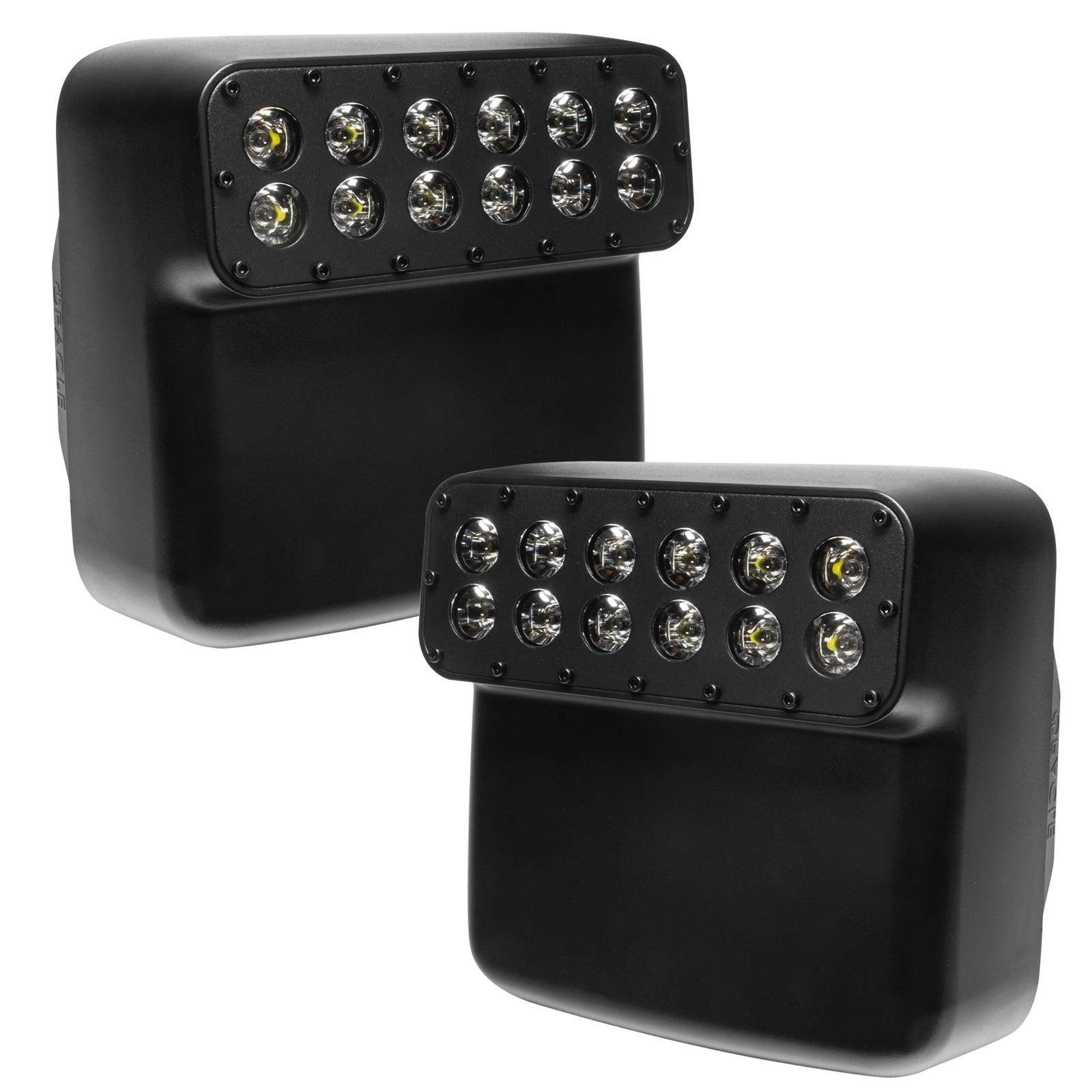 Oracle Lighting 5855-001 - LED Off-Road Side Mirrors for Jeep Wrangler JL / Gladiator JT -