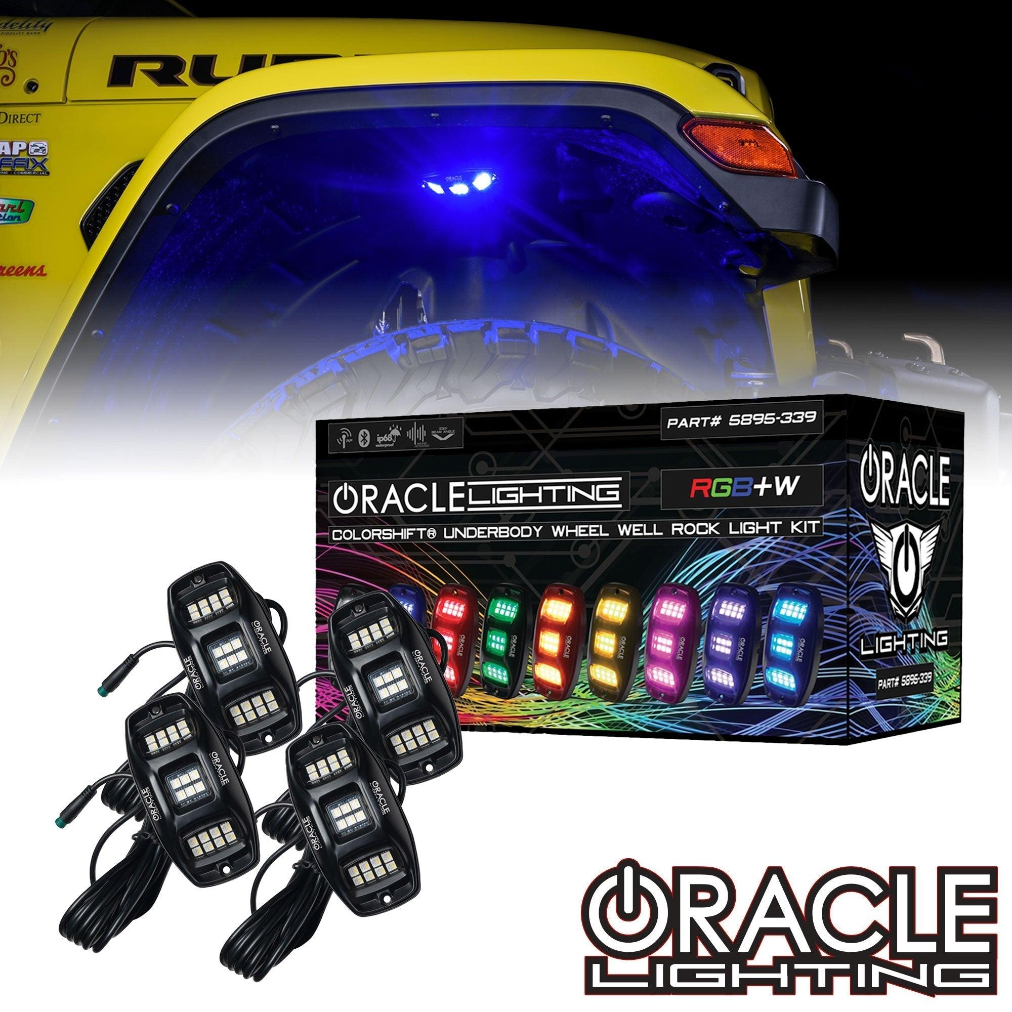 Oracle Lighting 5895-339 - ColorSHIFT RGB+W Underbody Wheel Well Rock Light Kit - 4 Piece