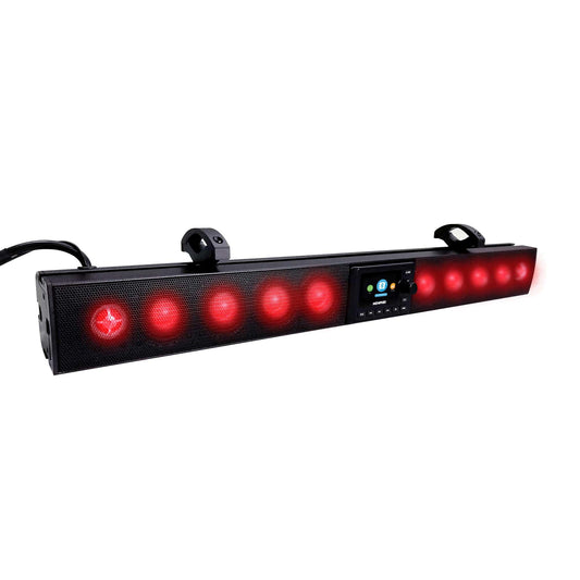Memphis MXASB35V3 35" Powersports Bluetooth Sound Bar with LED Lighting & Full Color 3” TFT Display Screen
