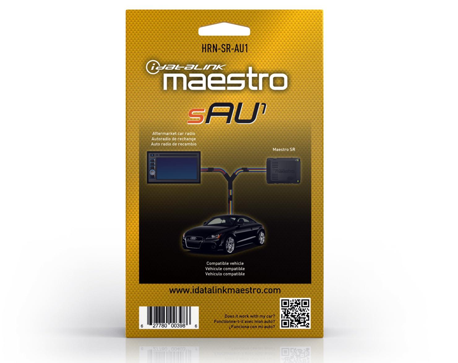 Idatalink Maestro HRN-SR-AU1 T-Harness for Select Audi Vehicles 2002-2015, Replace Factory Radio While retaining Steering Wheel Controls & use of Factory Amplifier (ADS-MSR Module Also Required)