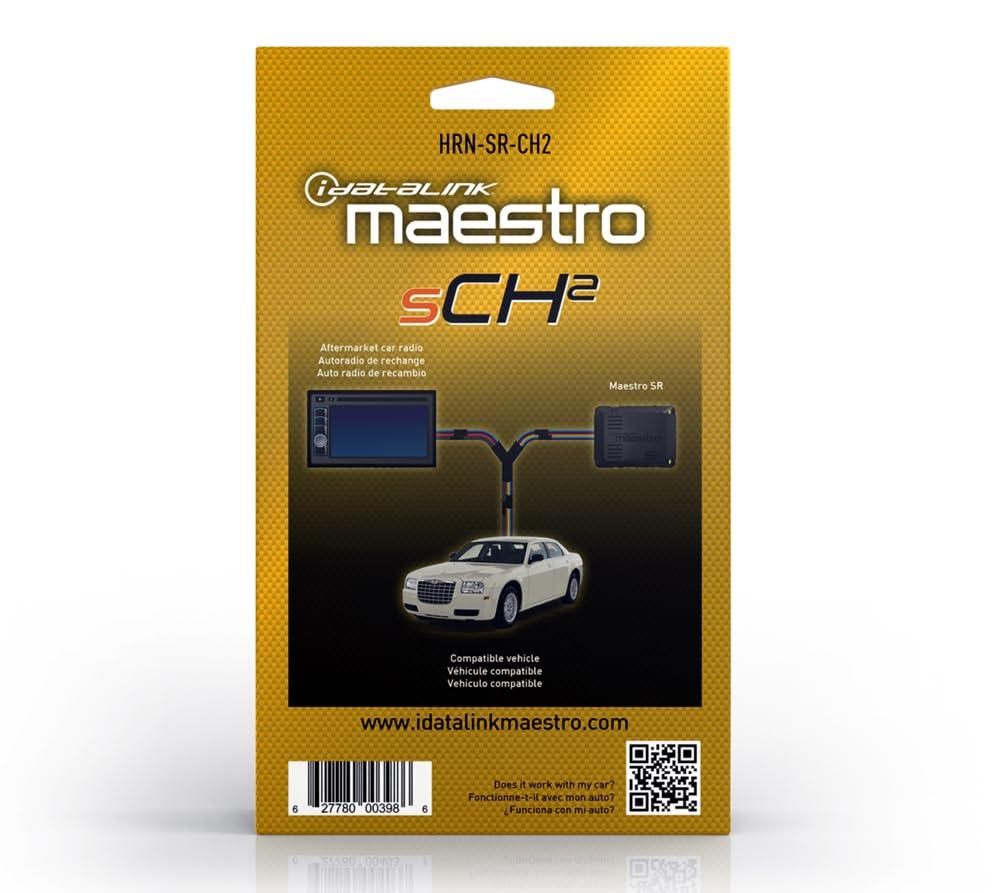 Idatalink Maestro HRN-SR-CH2 T-Harness for Select Chrysler, Dodge, Jeep Vehicles 2004-10, Replace Factory Radio While retaining Steering Wheel Controls & use of Factory amp (ADS-MSR Module Required)