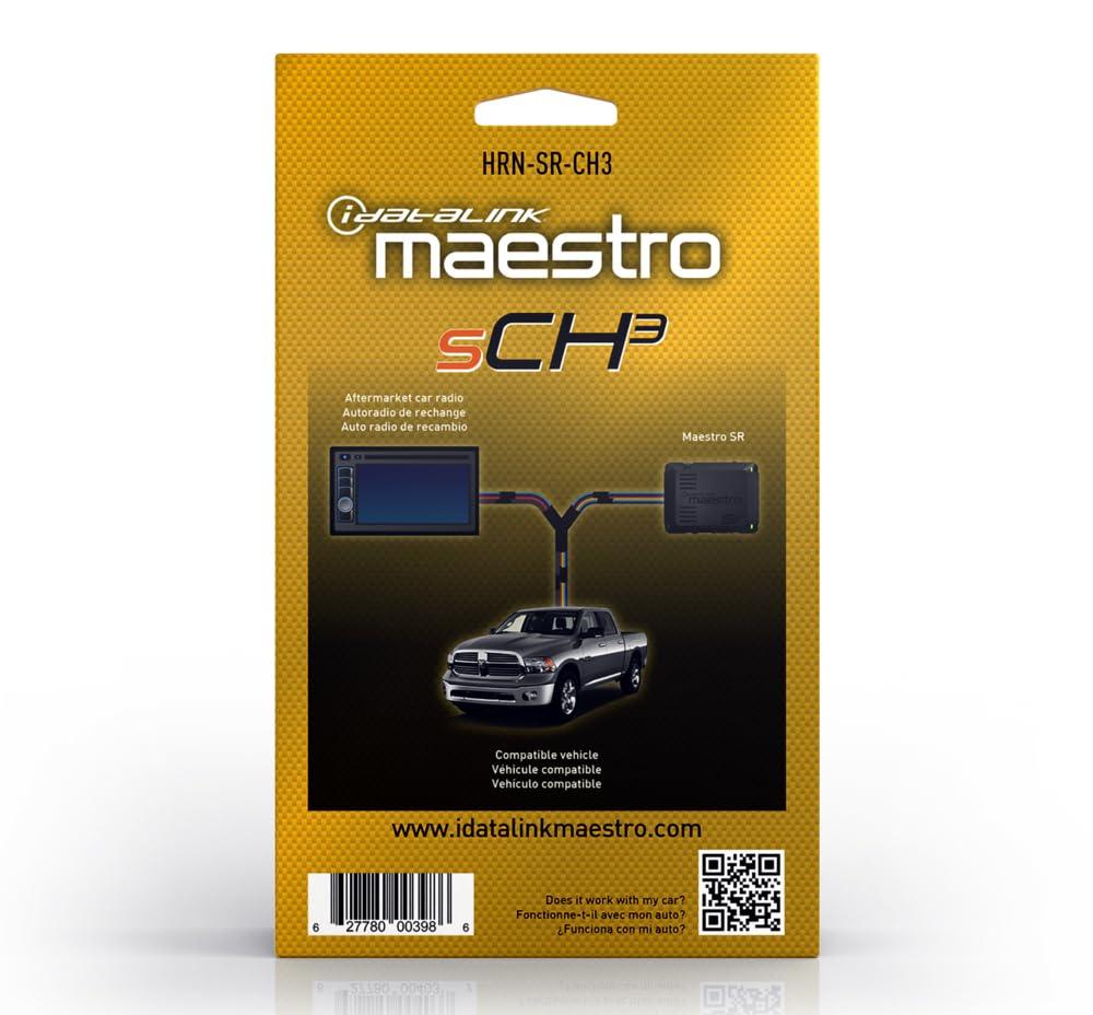 Idatalink Maestro HRN-SR-CH3 T-Harness for Select Chrysler, Dodge, Jeep, RAM Vehicles 2013+, Replace Factory Radio While retaining Steering Wheel Controls & use of amp (ADS-MSR Module Also Required)