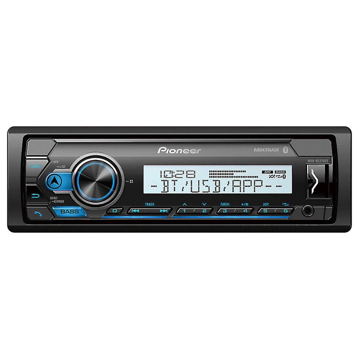 Pioneer MVH-MS310BT Single Din Marine LCD Display Digital Media Receiver