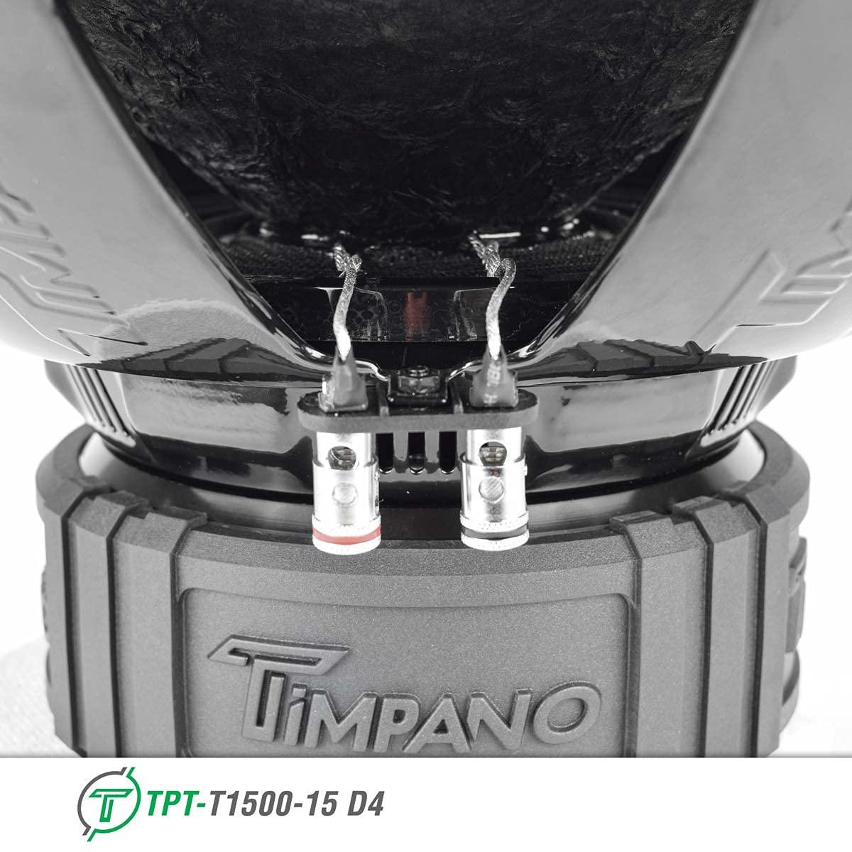 Timpano Audio TPT-T1500-15 D4 15" Car Audio Subwoofer 1600 Watts Dual 4 Ohm Daily Banger