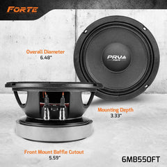 PRV Audio 6MB550FT 6.5" Midbass Loudspeaker