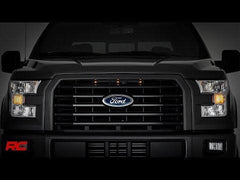 Rough Country 70201 LED Light Kit OEM Grill Mount | Amber Marker | Ford F-150 2WD/4WD (15-17)