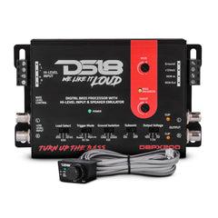 DS18 DBPX200 Digital Bass Processor with Hi to Low Signal Converter & Speaker Emulator, Digital Bass Restoration Processor, 2-Channel Preamp Input/Output, Fully Adjustable Bass