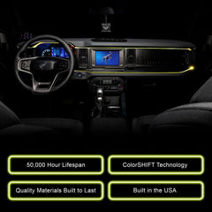 Oracle 4237-333 Ford Bronco ColorSHIFT® Fiber Optic LED Interior Kit