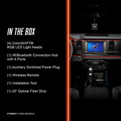 Oracle 4237-333 Ford Bronco ColorSHIFT® Fiber Optic LED Interior Kit