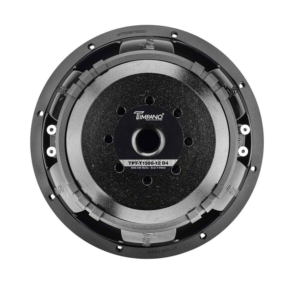 Timpano Audio TPT-T1500-12 D4 12" Car Audio Subwoofer 1600 Watts Dual 4 Ohm Daily Banger