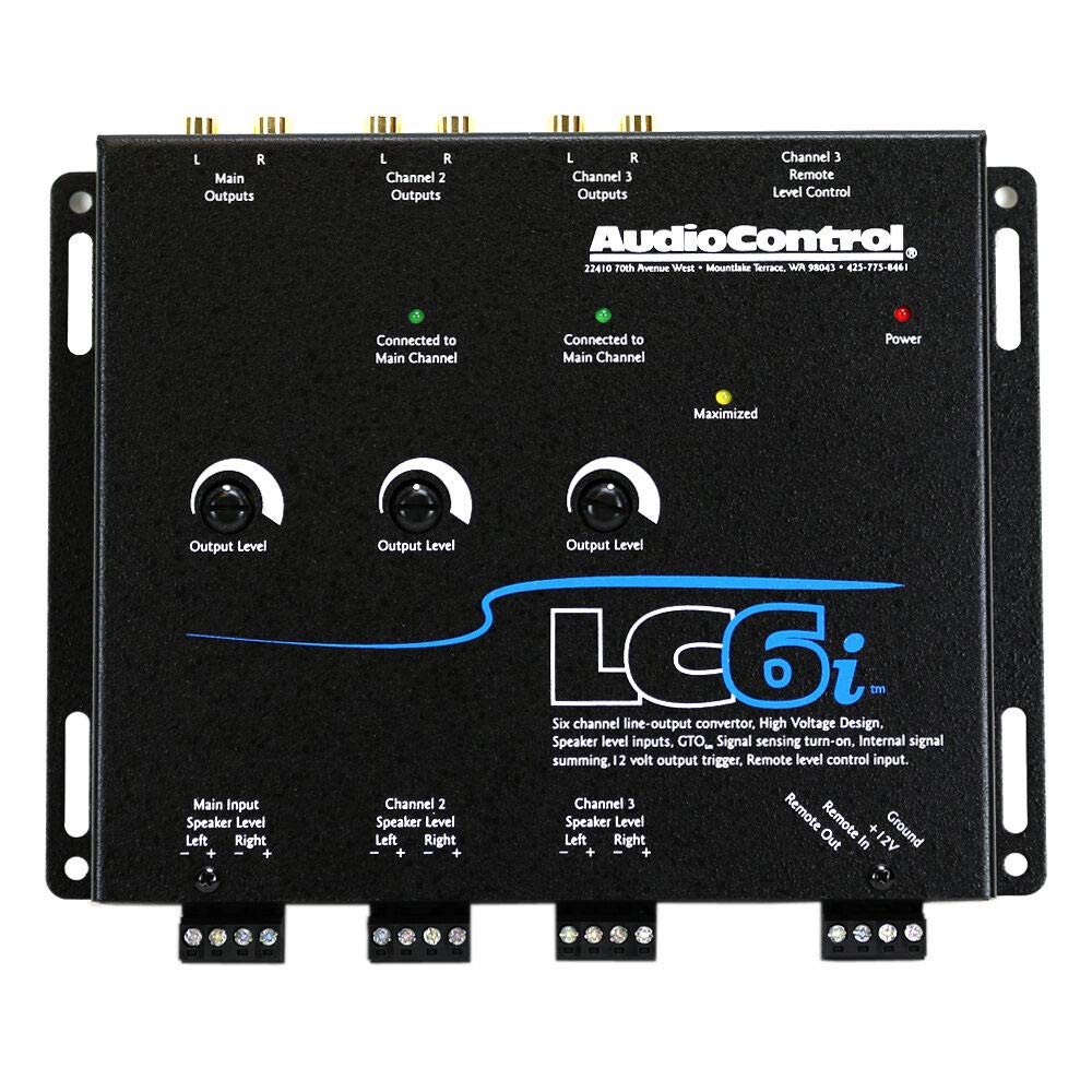 AudioControl LC6i 6-channel line output converter — add aftermarket amps to a factory system (Black)