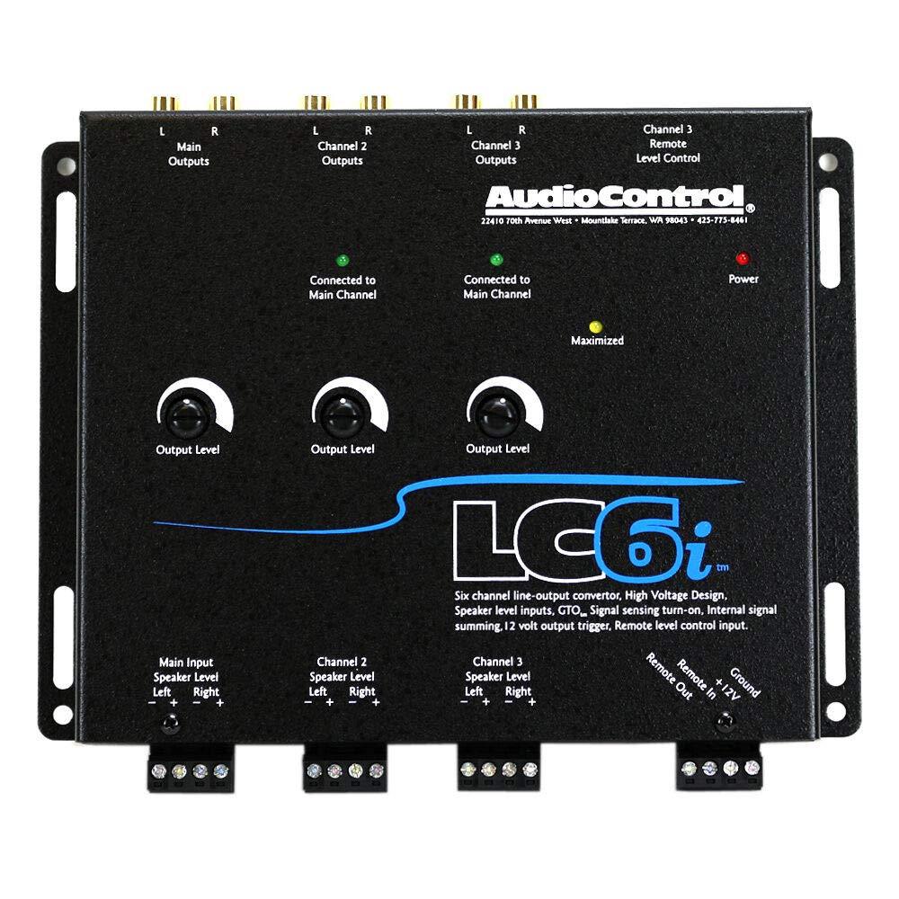 AudioControl LC6i 6-channel line output converter — add aftermarket amps to a factory system (Black)