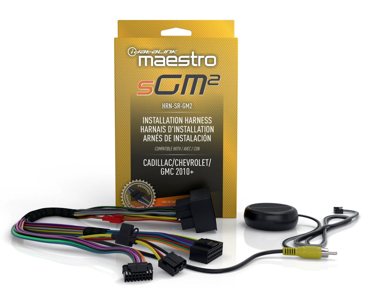 Idatalink Maestro HRN-SR-GM2 T-Harness for Select Chevrolet/GMC GM Vehicles 2010+, replace the factory radio while retaining steering wheel controls & use of factory amp (ADS-MSR module also required)