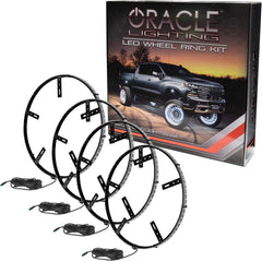 ORACLE Lighting ColorSHIFT RGB+W Illuminated Wheel Rings for Jeep Wrangler , 4 Wheel Rings with RF Controller